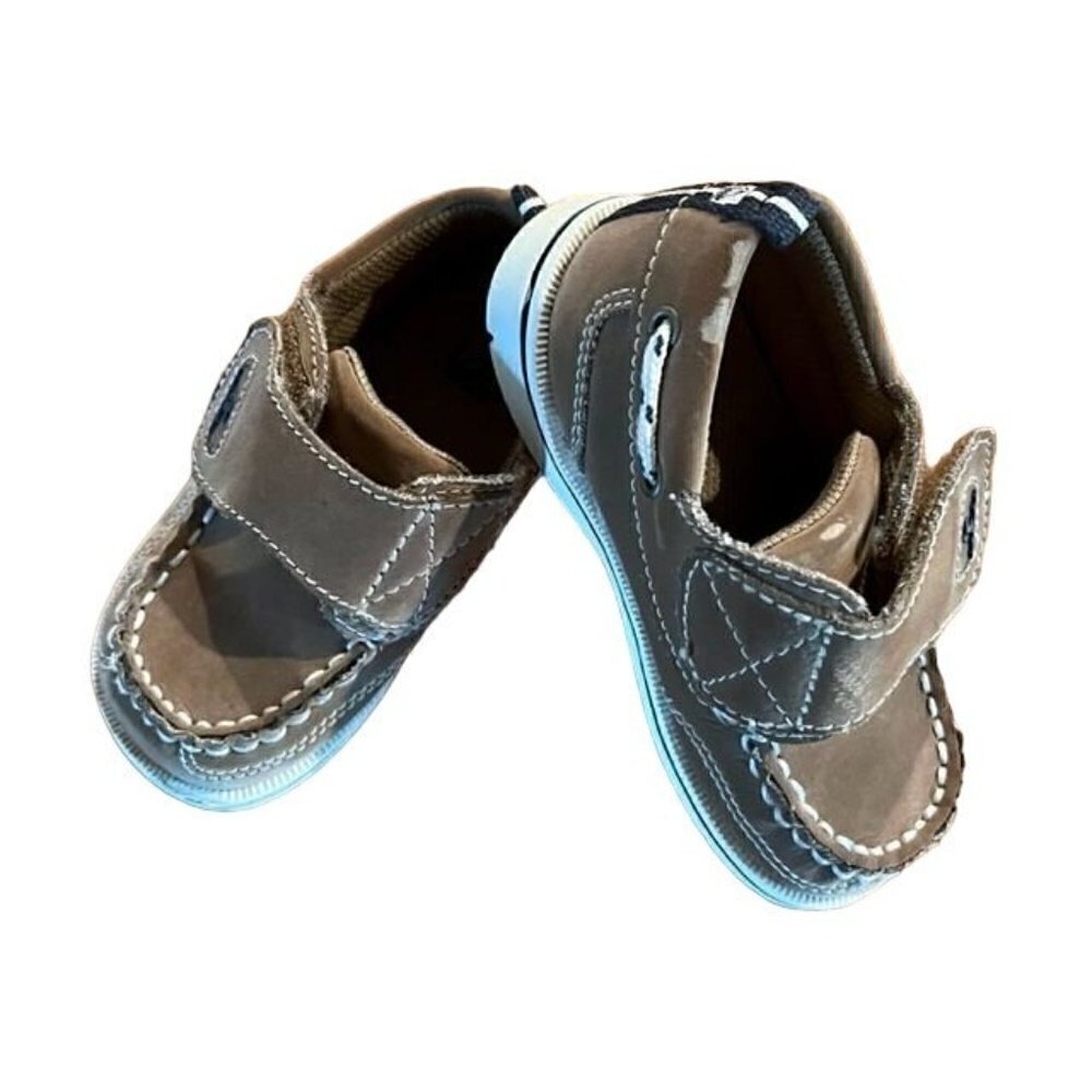 TKS LIttle Boys Topsider Deck Boat Shoes - Size 6M - Brown - Leather Upper